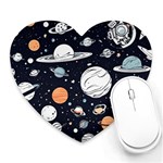 Space Galaxy Universe Stars Sky Heart Mousepad