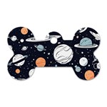 Space Galaxy Universe Stars Sky Dog Tag Bone (One Side)