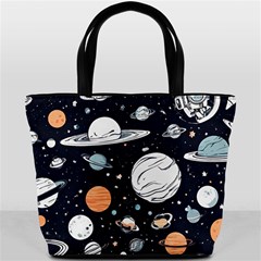 Space Galaxy Universe Stars Sky Bucket Bag from ArtsNow.com Back