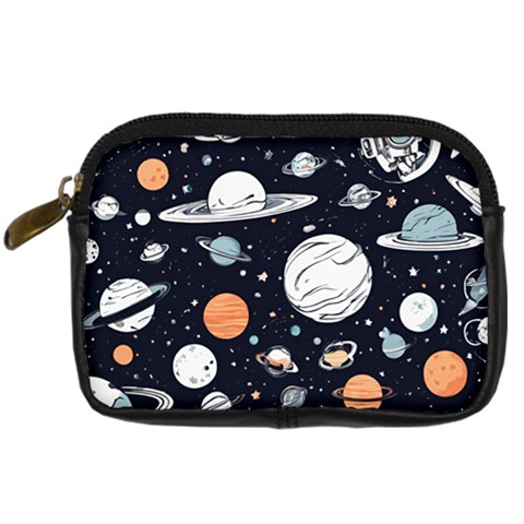 Space Galaxy Universe Stars Sky Digital Camera Leather Case from ArtsNow.com Front