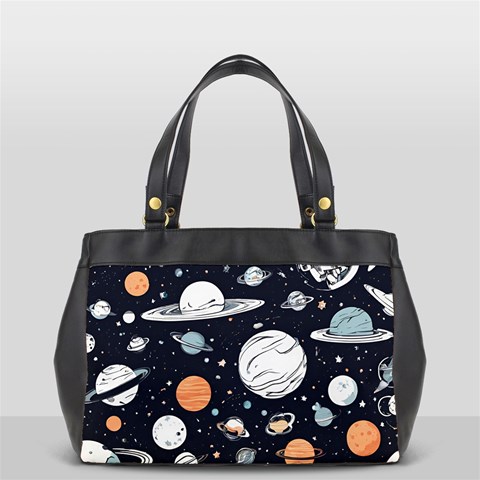 Space Galaxy Universe Stars Sky Oversize Office Handbag from ArtsNow.com Front