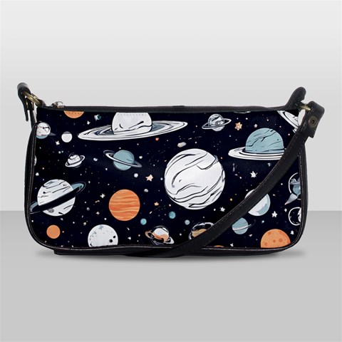 Space Galaxy Universe Stars Sky Shoulder Clutch Bag from ArtsNow.com Front