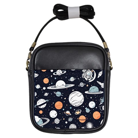 Space Galaxy Universe Stars Sky Girls Sling Bag from ArtsNow.com Front