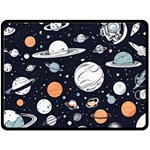 Space Galaxy Universe Stars Sky Fleece Blanket (Large)