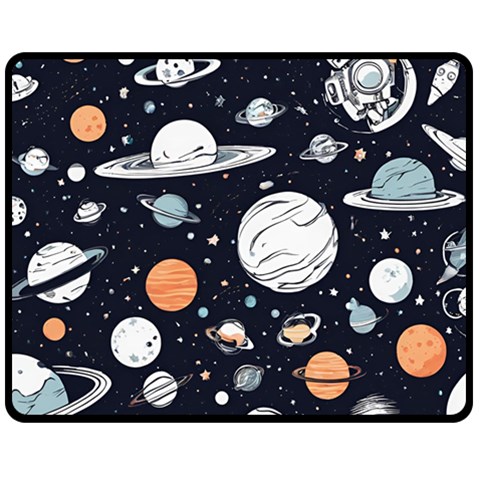 Space Galaxy Universe Stars Sky Fleece Blanket (Medium) from ArtsNow.com 60 x50  Blanket Front