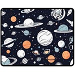 Space Galaxy Universe Stars Sky Fleece Blanket (Medium)