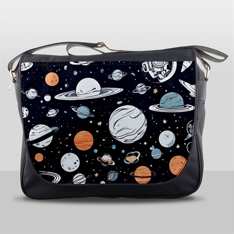 Space Galaxy Universe Stars Sky Messenger Bag from ArtsNow.com Front