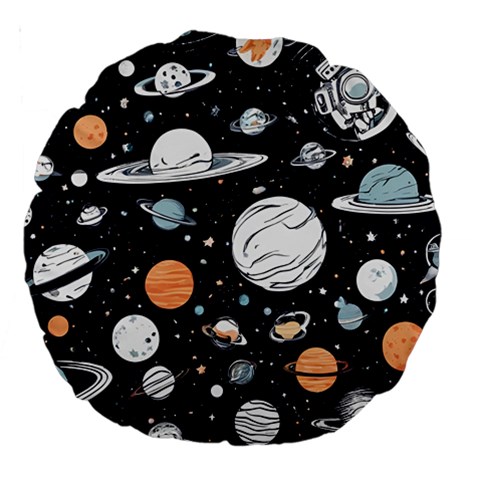 Space Galaxy Universe Stars Sky Large 18  Premium Round Cushions from ArtsNow.com Front