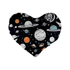 Space Galaxy Universe Stars Sky Standard 16  Premium Heart Shape Cushions from ArtsNow.com Front