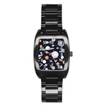 Space Galaxy Universe Stars Sky Stainless Steel Barrel Watch