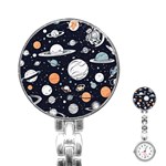 Space Galaxy Universe Stars Sky Stainless Steel Nurses Watch