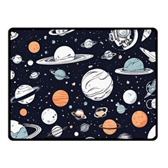 Space Galaxy Universe Stars Sky Two Sides Fleece Blanket (Small) from ArtsNow.com 45 x34  Blanket Front