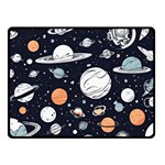 Space Galaxy Universe Stars Sky Two Sides Fleece Blanket (Small)