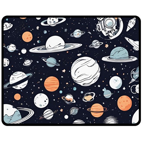 Space Galaxy Universe Stars Sky Two Sides Fleece Blanket (Medium) from ArtsNow.com 58.8 x47.4  Blanket Front