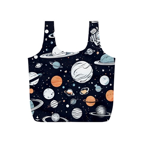 Space Galaxy Universe Stars Sky Full Print Recycle Bag (S) from ArtsNow.com Front