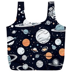 Space Galaxy Universe Stars Sky Full Print Recycle Bag (XL) from ArtsNow.com Front