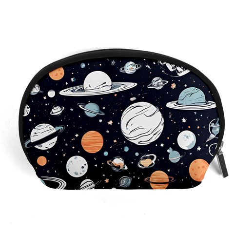 Space Galaxy Universe Stars Sky Accessory Pouch (Large) from ArtsNow.com Front