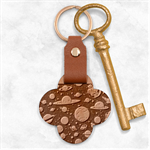 Space Galaxy Universe Stars Sky Engraved Wood Key Chain