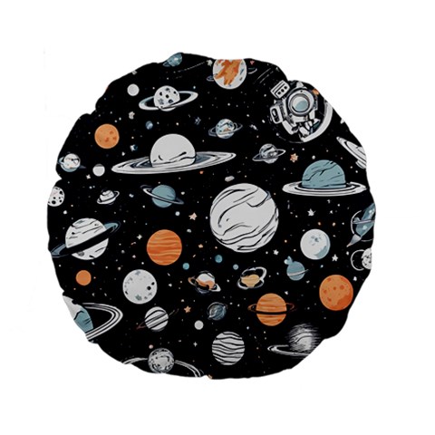 Space Galaxy Universe Stars Sky Standard 15  Premium Flano Round Cushions from ArtsNow.com Front