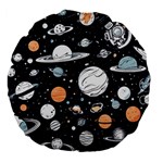 Space Galaxy Universe Stars Sky Large 18  Premium Flano Round Cushions