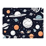 Space Galaxy Universe Stars Sky Two Sides Premium Plush Fleece Blanket (Mini)