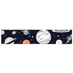 Space Galaxy Universe Stars Sky Small Premium Plush Fleece Scarf from ArtsNow.com Back