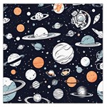 Space Galaxy Universe Stars Sky Square Satin Scarf (36  x 36 )