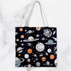 Space Galaxy Universe Stars Sky Zipper Grocery Tote Bag from ArtsNow.com Front