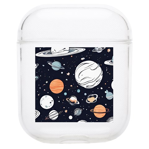 Space Galaxy Universe Stars Sky Soft TPU AirPods 1/2 Case from ArtsNow.com Front