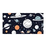 Space Galaxy Universe Stars Sky Satin Wrap 35  x 70 