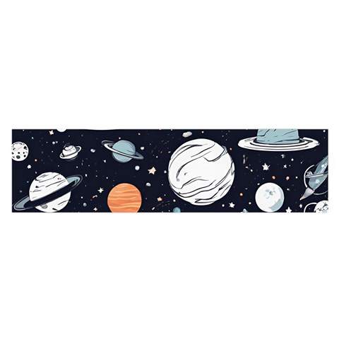 Space Galaxy Universe Stars Sky Oblong Satin Scarf (16  x 60 ) from ArtsNow.com Front