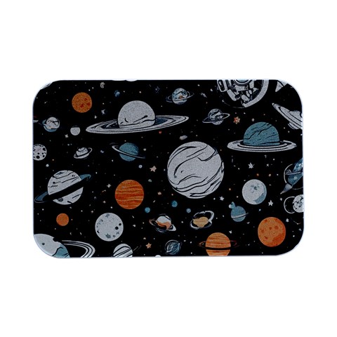 Space Galaxy Universe Stars Sky Open Lid Metal Box (Silver)   from ArtsNow.com Front