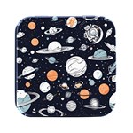 Space Galaxy Universe Stars Sky Square Metal Box (Black)