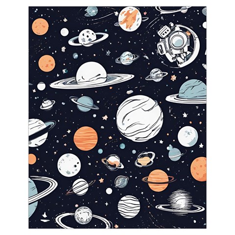 Space Galaxy Universe Stars Sky Drawstring Pouch (XL) from ArtsNow.com Front