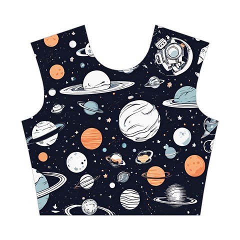 Space Galaxy Universe Stars Sky Cotton Crop Top from ArtsNow.com Front