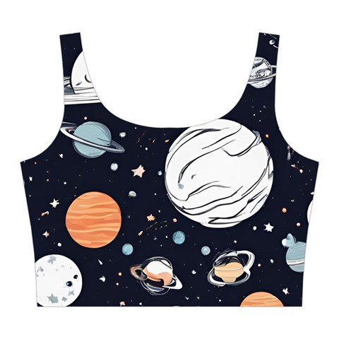 Space Galaxy Universe Stars Sky Midi Sleeveless Dress from ArtsNow.com Top Front