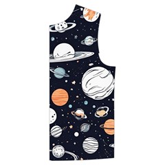 Space Galaxy Universe Stars Sky Kid s Button Up Puffer Vest from ArtsNow.com Front Left