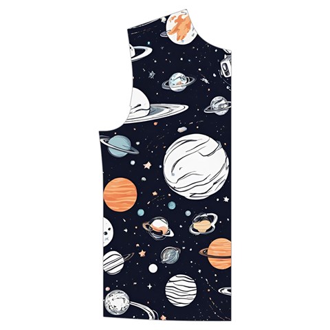 Space Galaxy Universe Stars Sky Men s High Neck Button Up Puffer Vest from ArtsNow.com Front Right