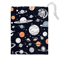 Space Galaxy Universe Stars Sky Drawstring Pouch (5XL) from ArtsNow.com Front