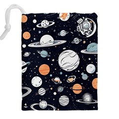 Space Galaxy Universe Stars Sky Drawstring Pouch (5XL) from ArtsNow.com Back