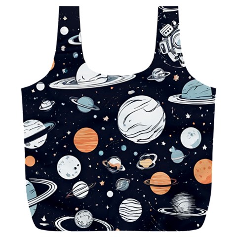 Space Galaxy Universe Stars Sky Full Print Recycle Bag (XXL) from ArtsNow.com Front