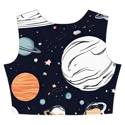 Space Galaxy Universe Stars Sky Women s Crop Top Pleated Skater Rave Skirt from ArtsNow.com Back