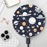 Space Galaxy Universe Stars Sky Wireless Fast Charger(White)