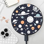 Space Galaxy Universe Stars Sky Wireless Fast Charger(Black)