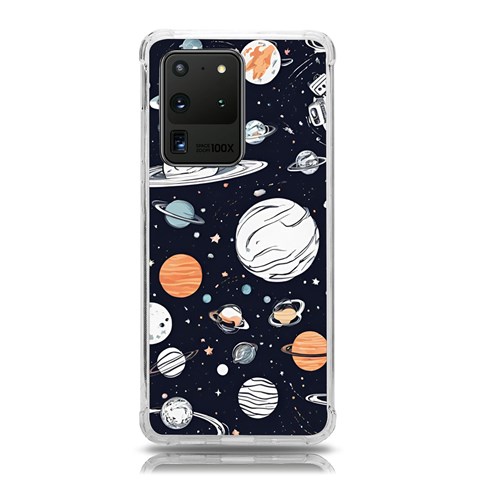 Space Galaxy Universe Stars Sky Samsung Galaxy S20 Ultra 6.9 Inch TPU UV Case from ArtsNow.com Front