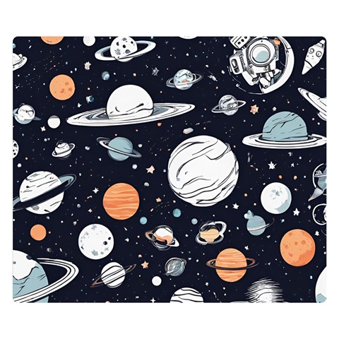 Space Galaxy Universe Stars Sky Premium Plush Fleece Blanket (Small) from ArtsNow.com 50 x40  Blanket Front