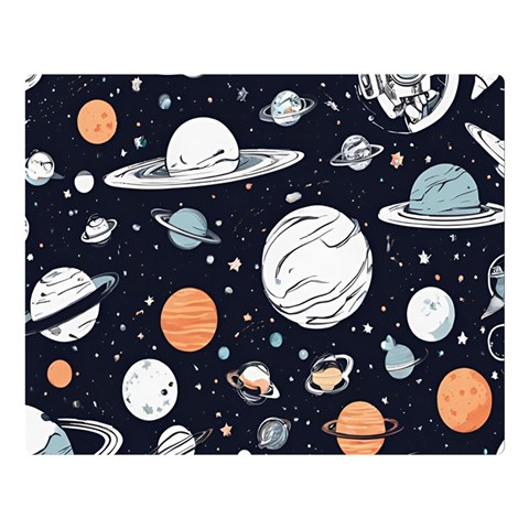 Space Galaxy Universe Stars Sky Premium Plush Fleece Blanket (Large) from ArtsNow.com 80 x60  Blanket Front