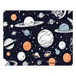 Space Galaxy Universe Stars Sky Premium Plush Fleece Blanket (Large)