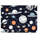 Space Galaxy Universe Stars Sky Two Sides Premium Plush Fleece Blanket (Baby Size)