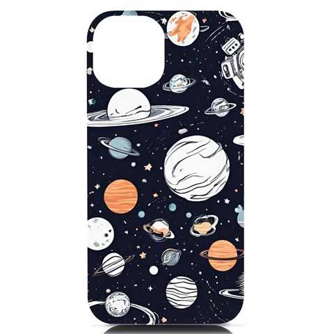 Space Galaxy Universe Stars Sky iPhone 14 Black UV Print PC Hardshell Case from ArtsNow.com Front